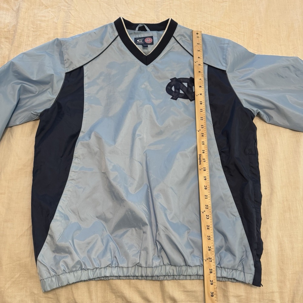 VTG North Carolina Tar Heels G-III Sports Jacket Large Spell Out Bottom‎ Zip 00s - Picture 2 of 7